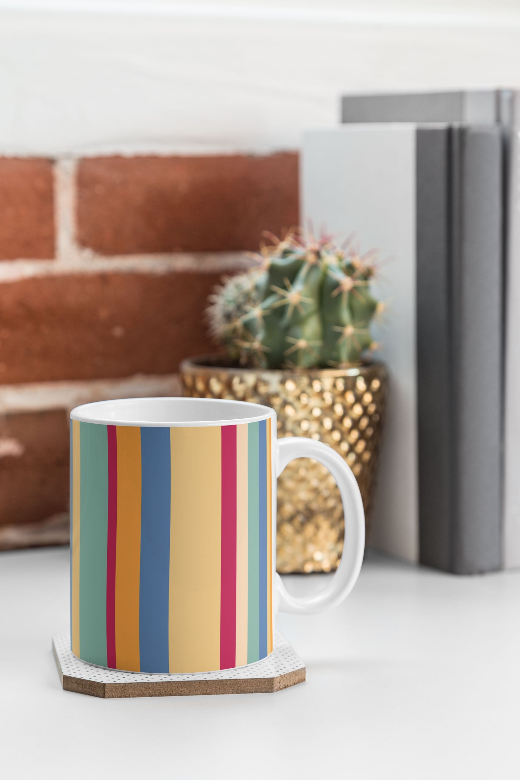 Colour Poems Classic Retro Stripes I Coffee Mug