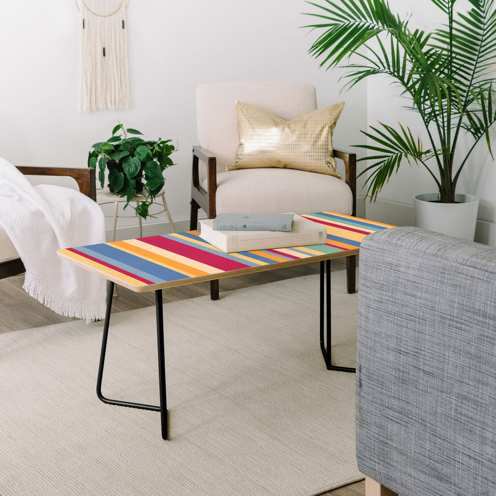 Colour Poems Classic Retro Stripes I Coffee Table