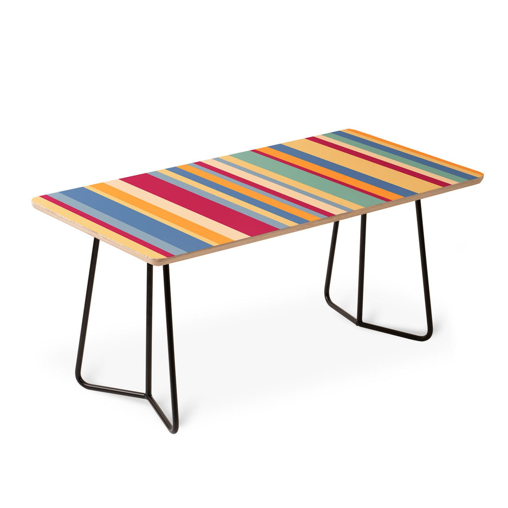 Colour Poems Classic Retro Stripes I Coffee Table