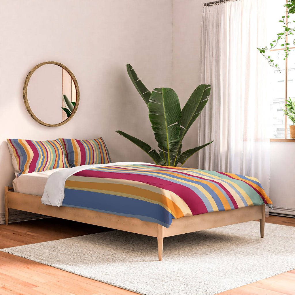 Colour Poems Classic Retro Stripes I Comforter