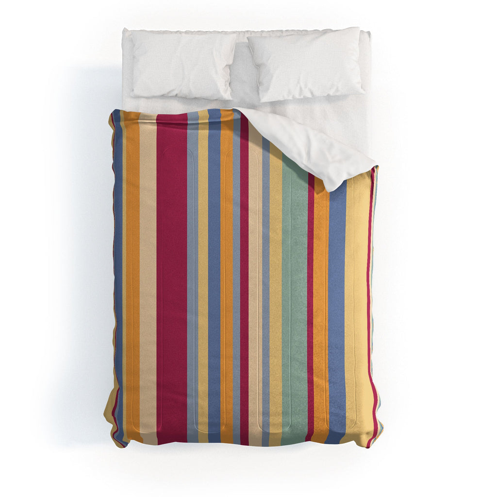 Colour Poems Classic Retro Stripes I Comforter