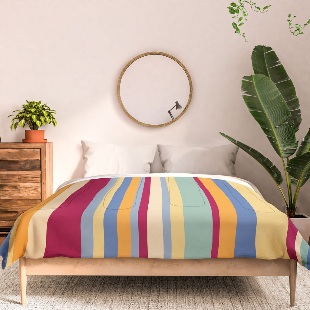 Colour Poems Classic Retro Stripes I Comforter