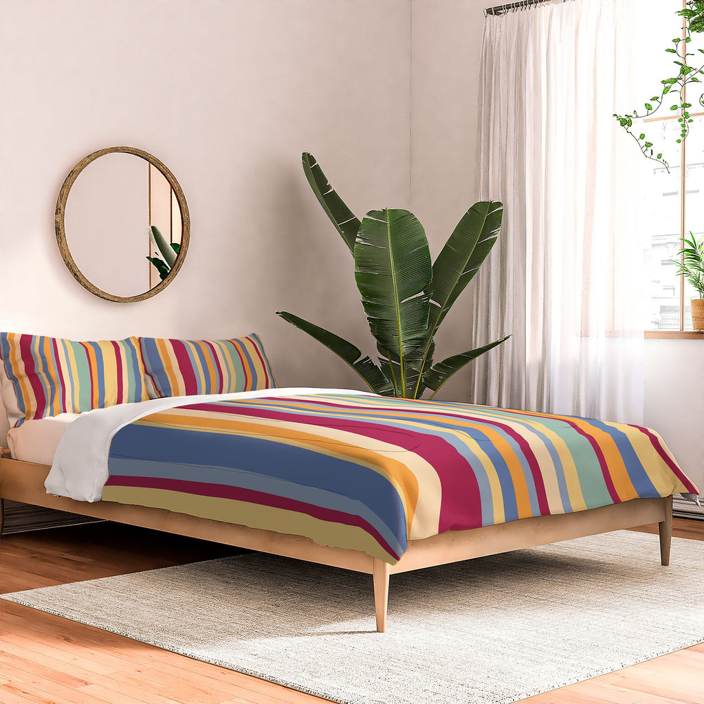 Colour Poems Classic Retro Stripes I Comforter