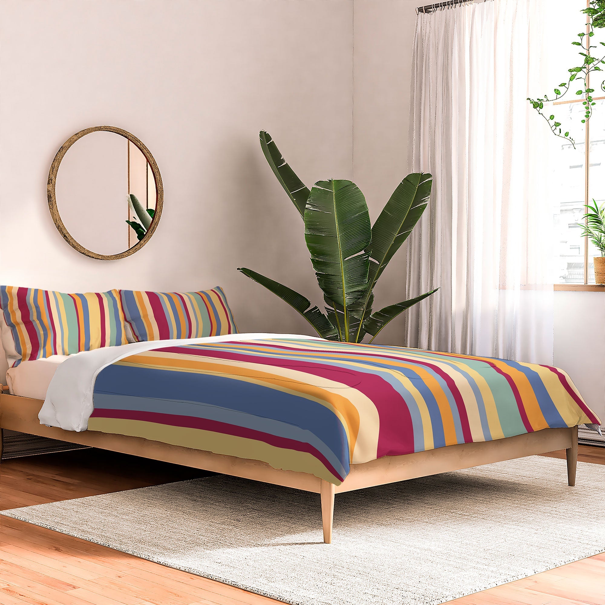 Colour Poems Classic Retro Stripes I Comforter