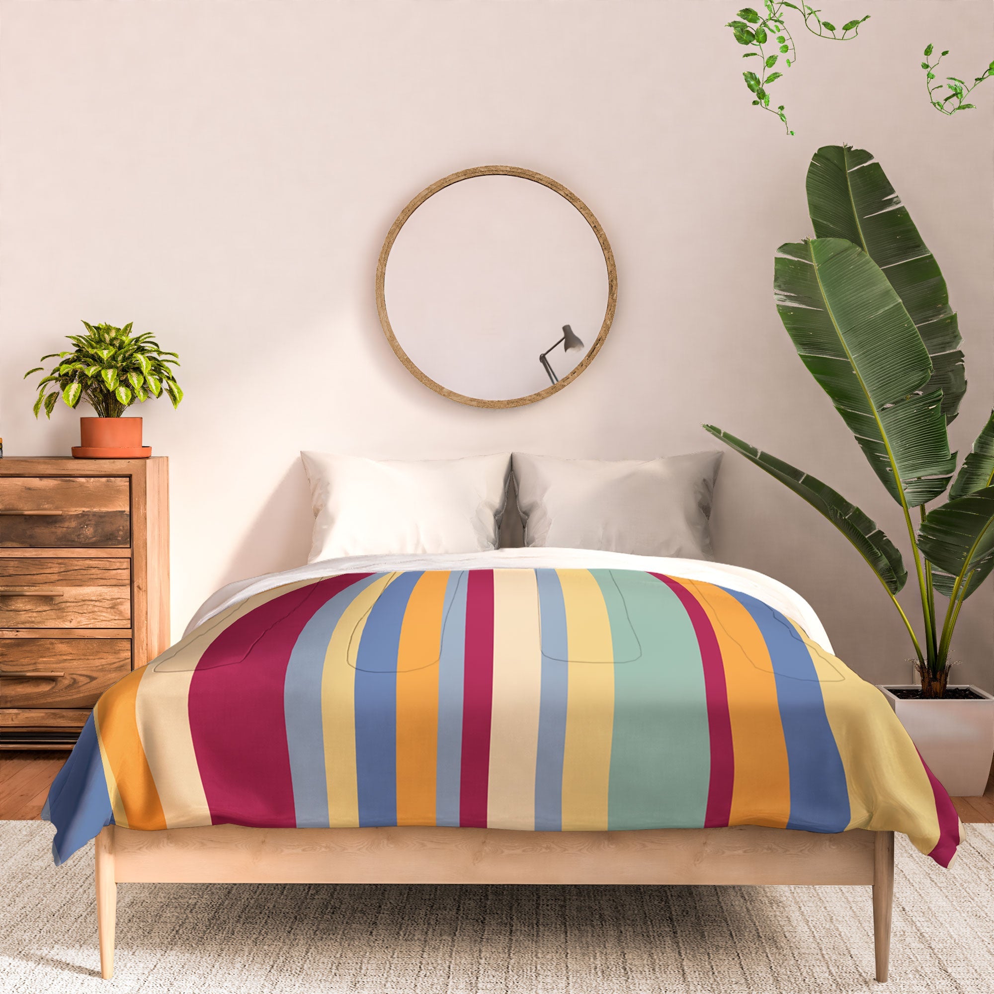 Colour Poems Classic Retro Stripes I Comforter