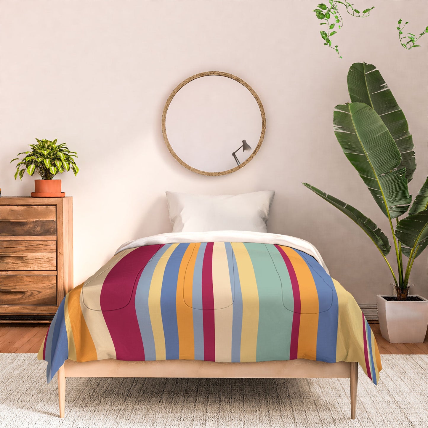 Colour Poems Classic Retro Stripes I Comforter