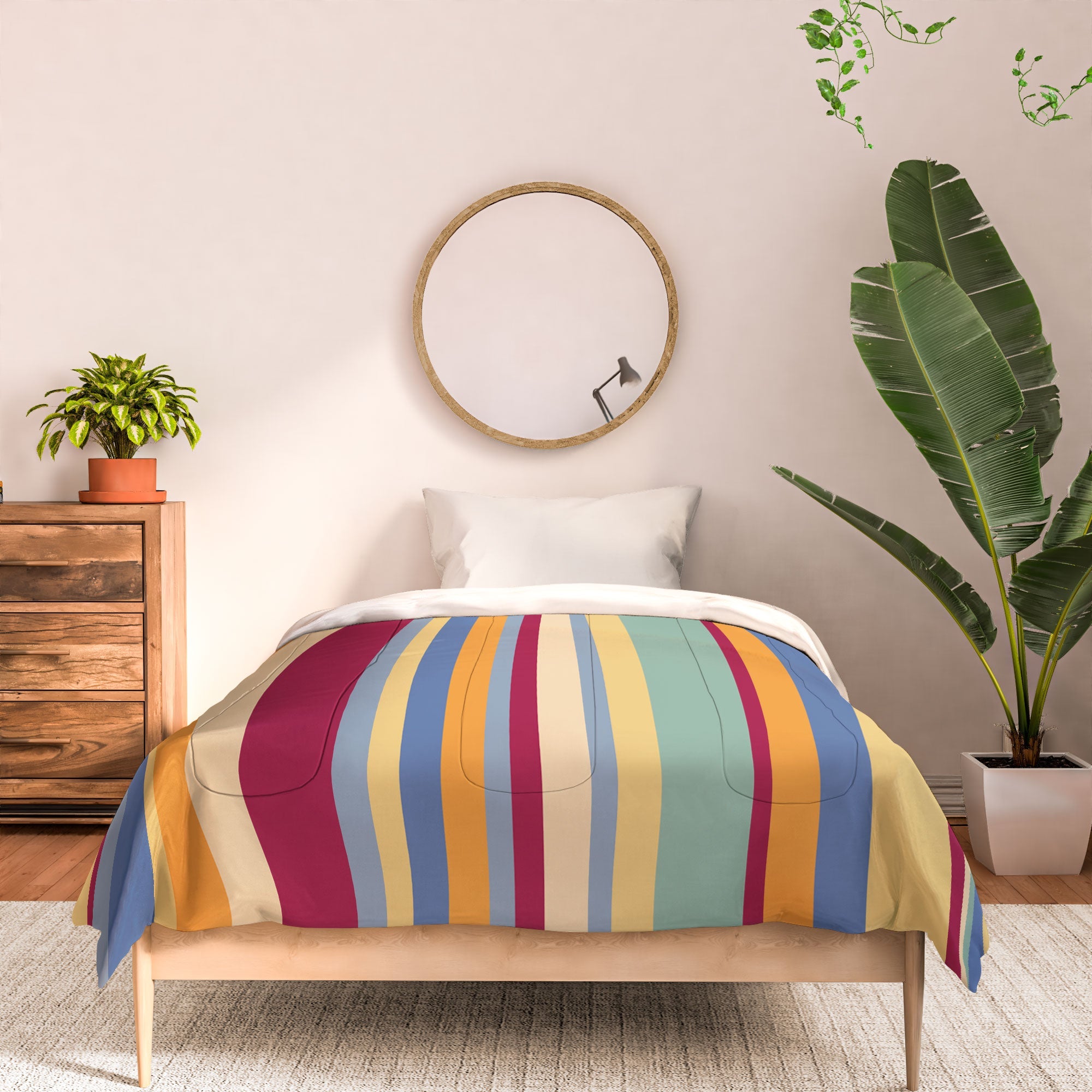 Colour Poems Classic Retro Stripes I Comforter