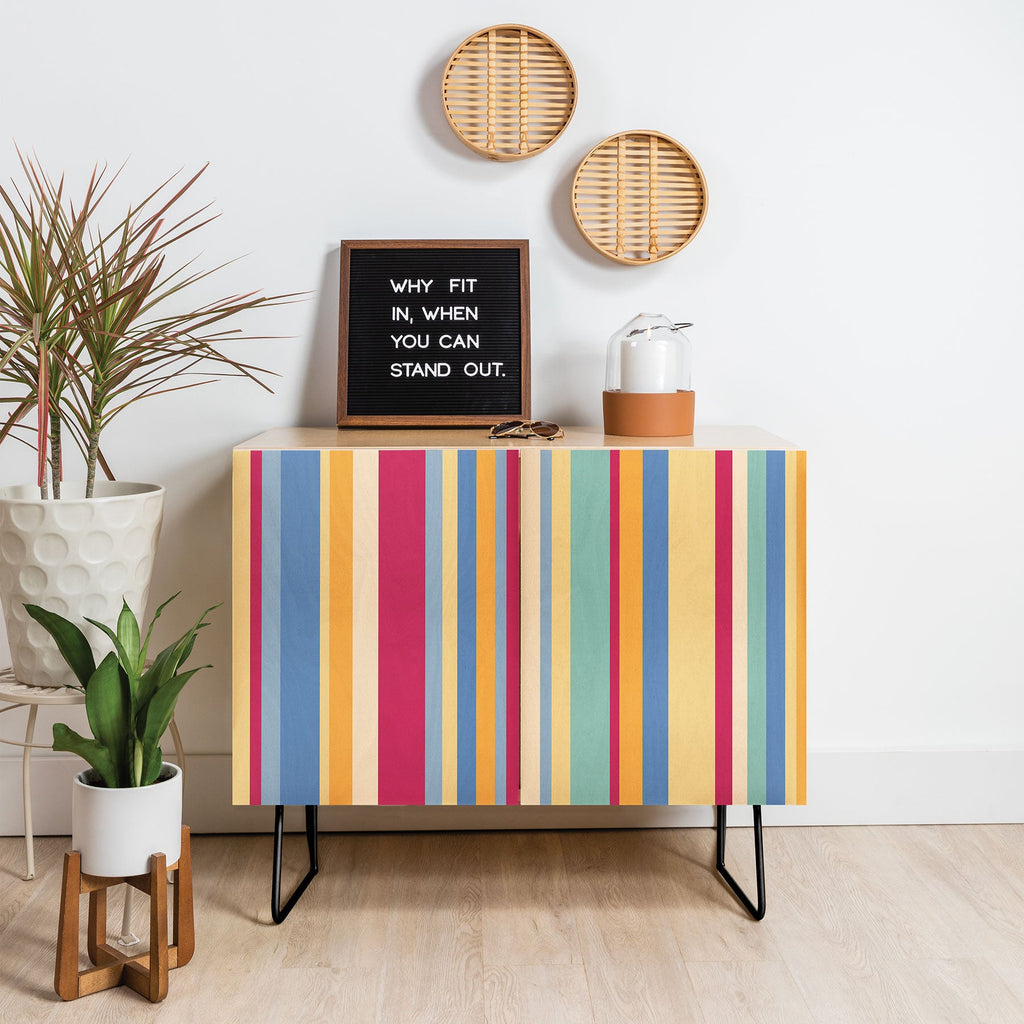 Colour Poems Classic Retro Stripes I Credenza