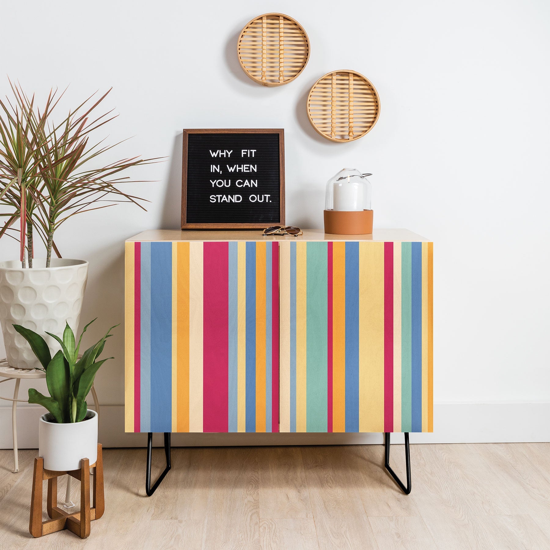 Colour Poems Classic Retro Stripes I Credenza