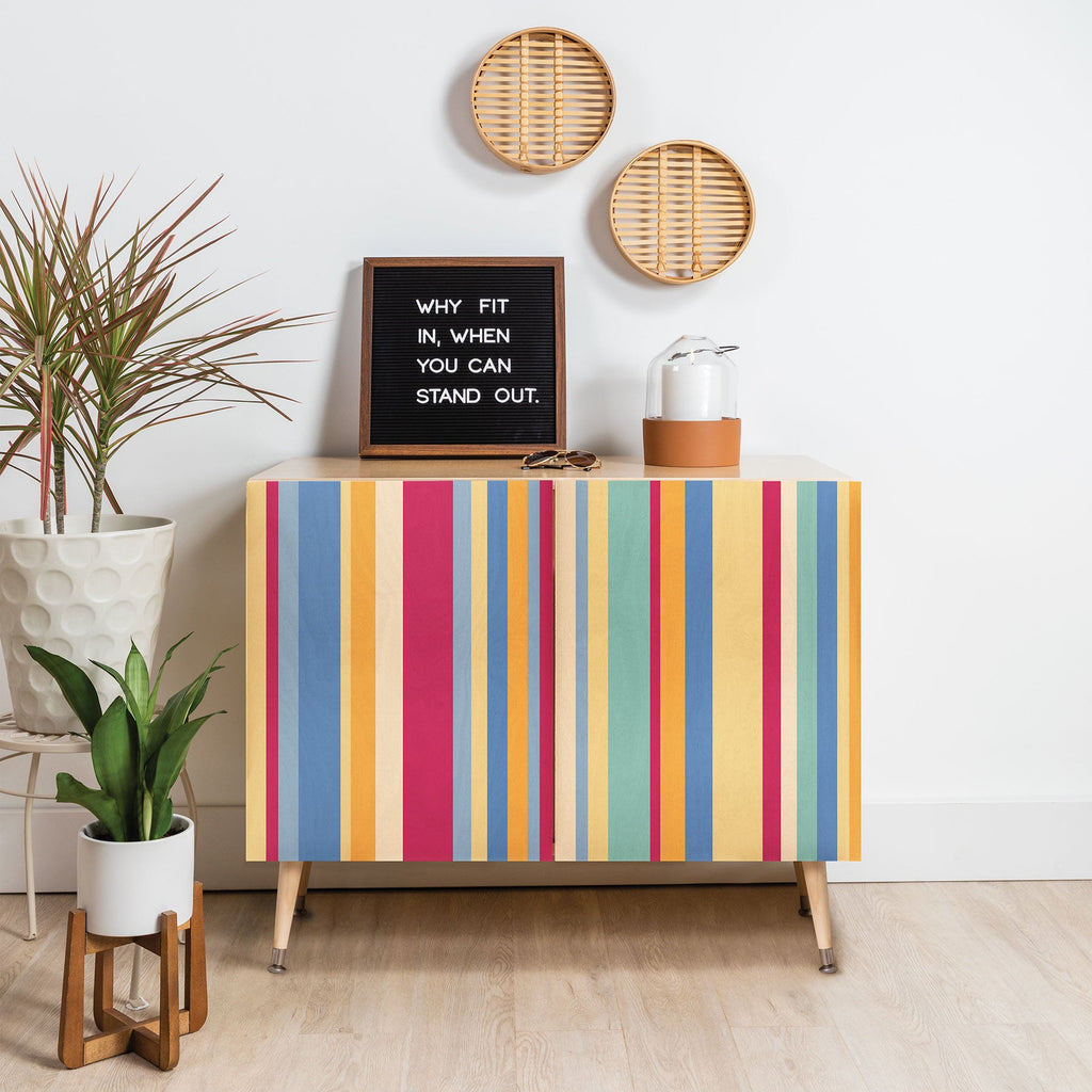 Colour Poems Classic Retro Stripes I Credenza