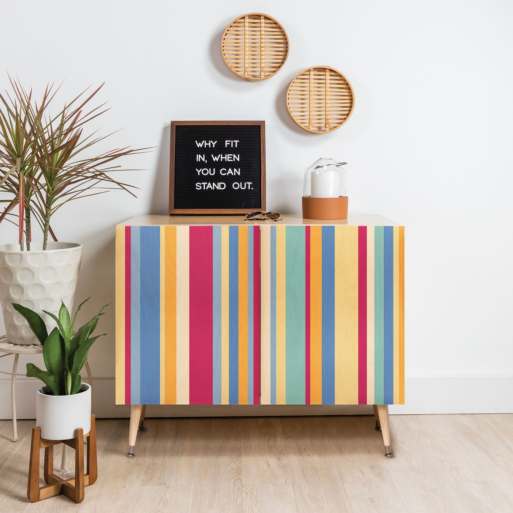 Colour Poems Classic Retro Stripes I Credenza
