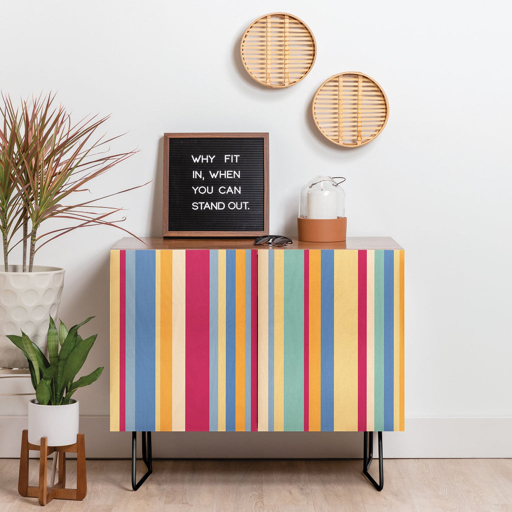 Colour Poems Classic Retro Stripes I Credenza
