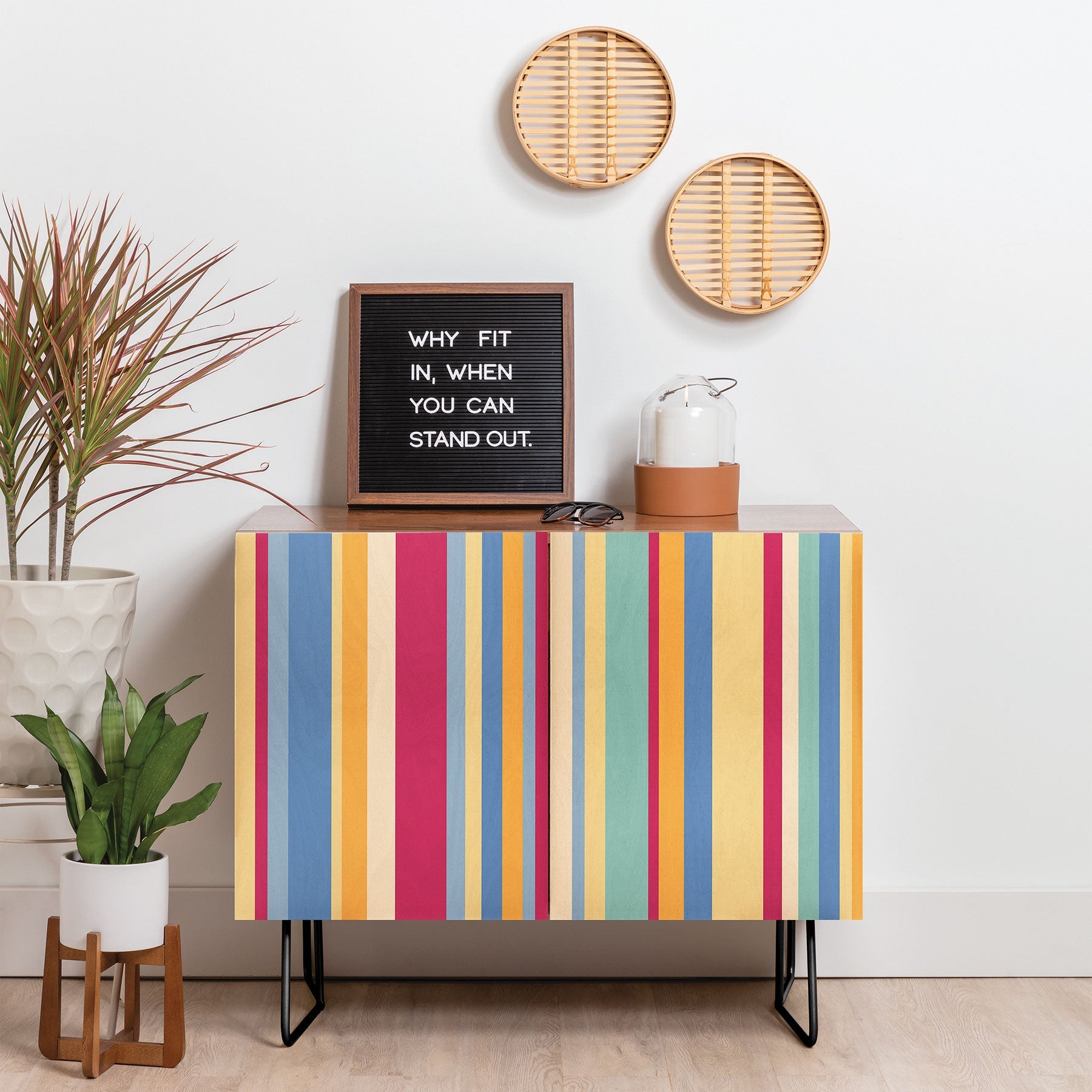 Colour Poems Classic Retro Stripes I Credenza