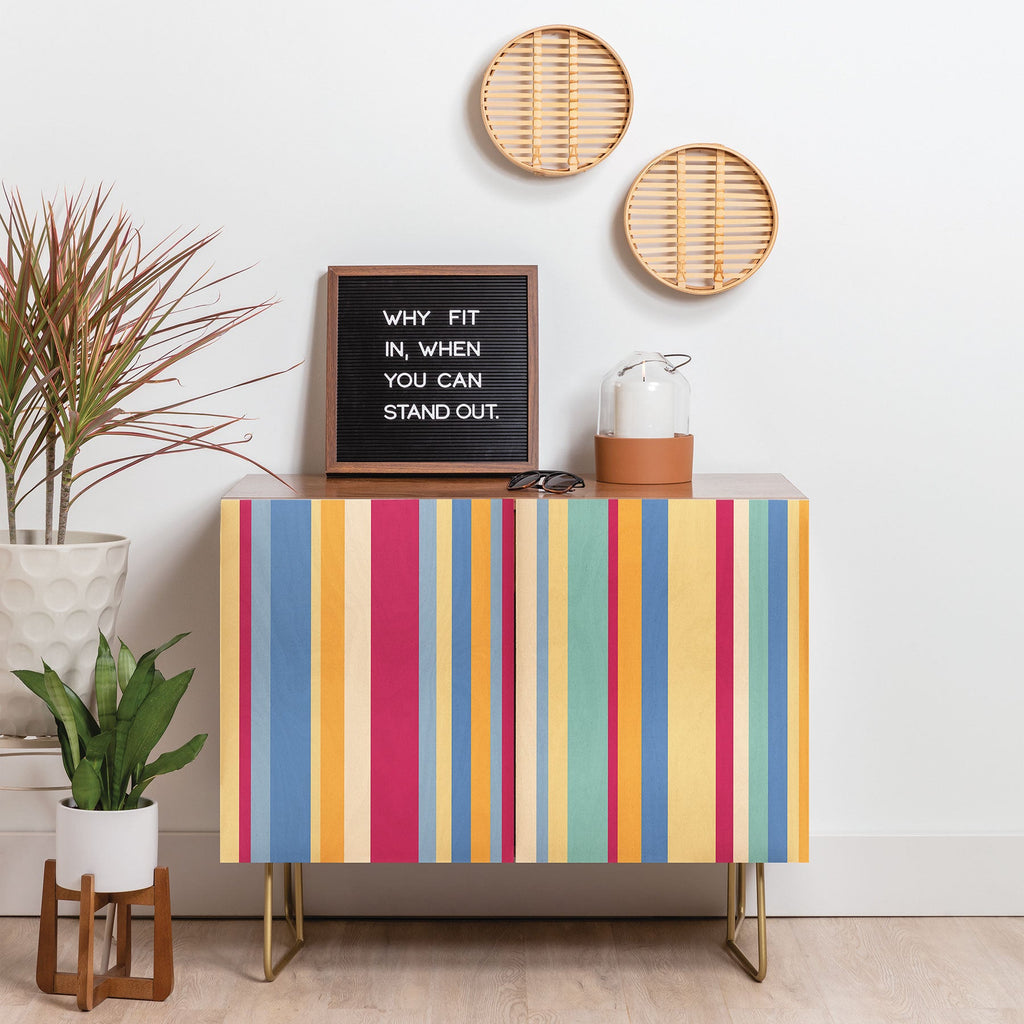 Colour Poems Classic Retro Stripes I Credenza