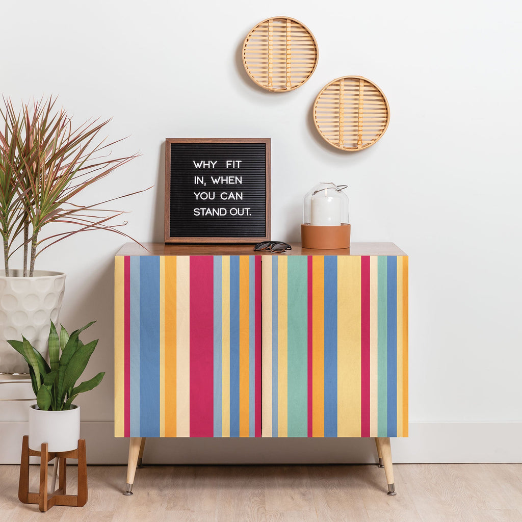 Colour Poems Classic Retro Stripes I Credenza