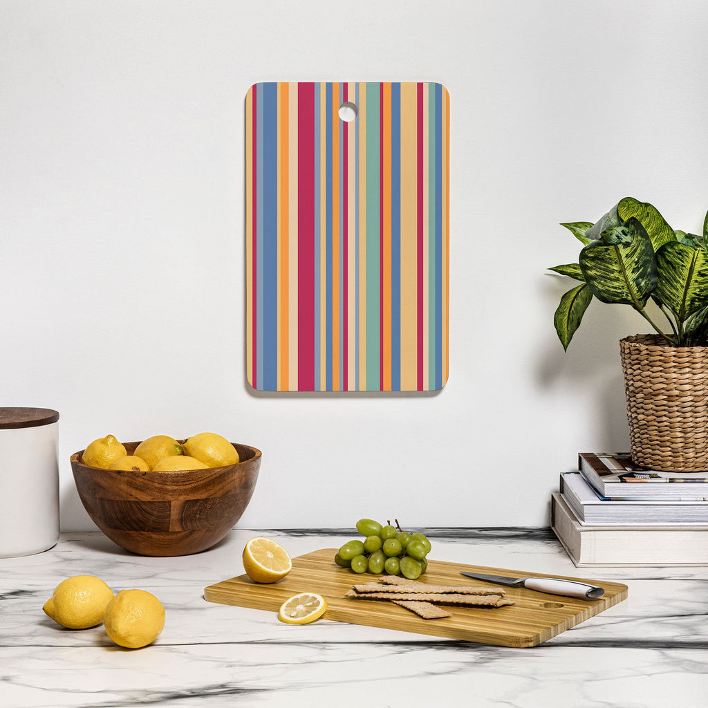 Colour Poems Classic Retro Stripes I Cutting Board Rectangle