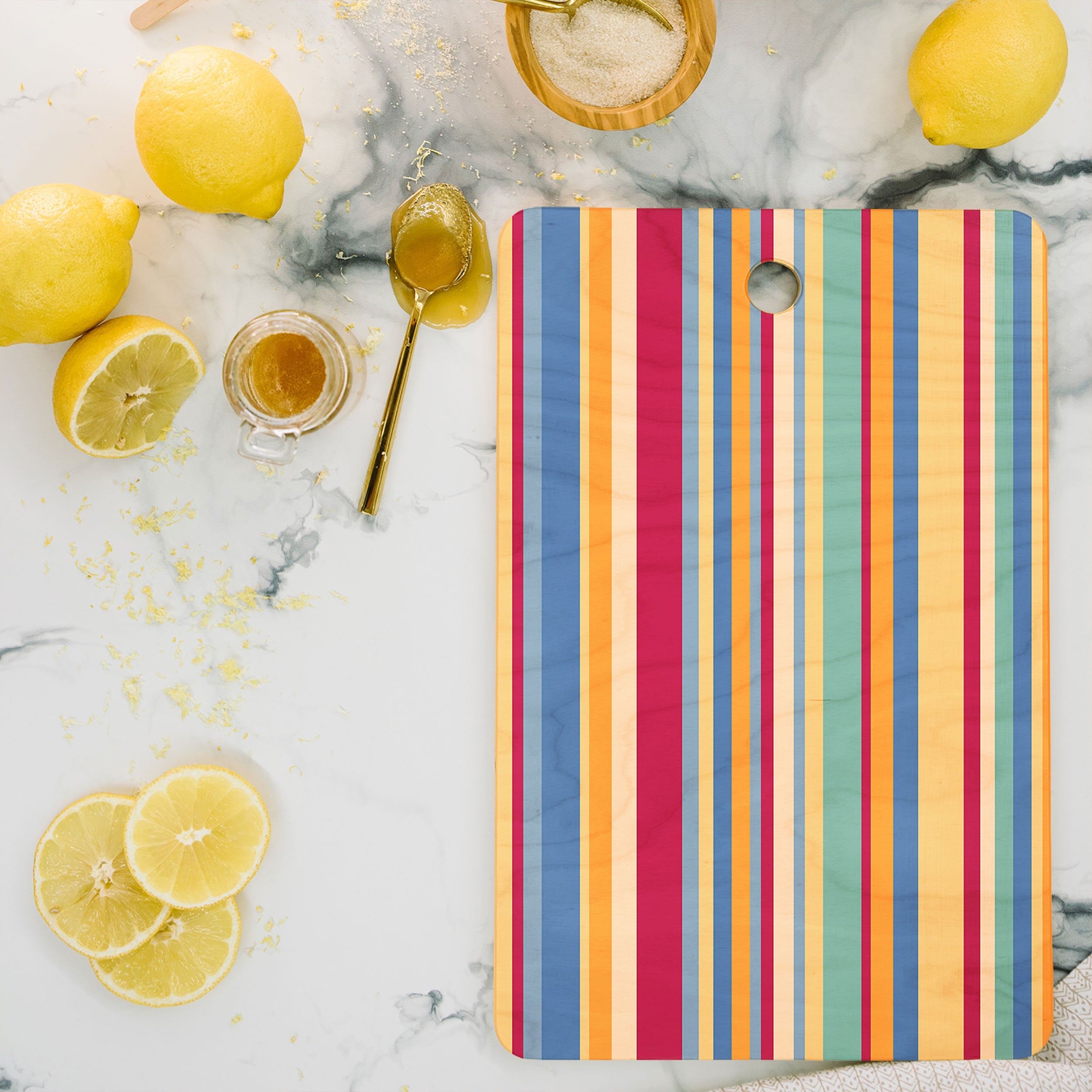 Colour Poems Classic Retro Stripes I Cutting Board Rectangle