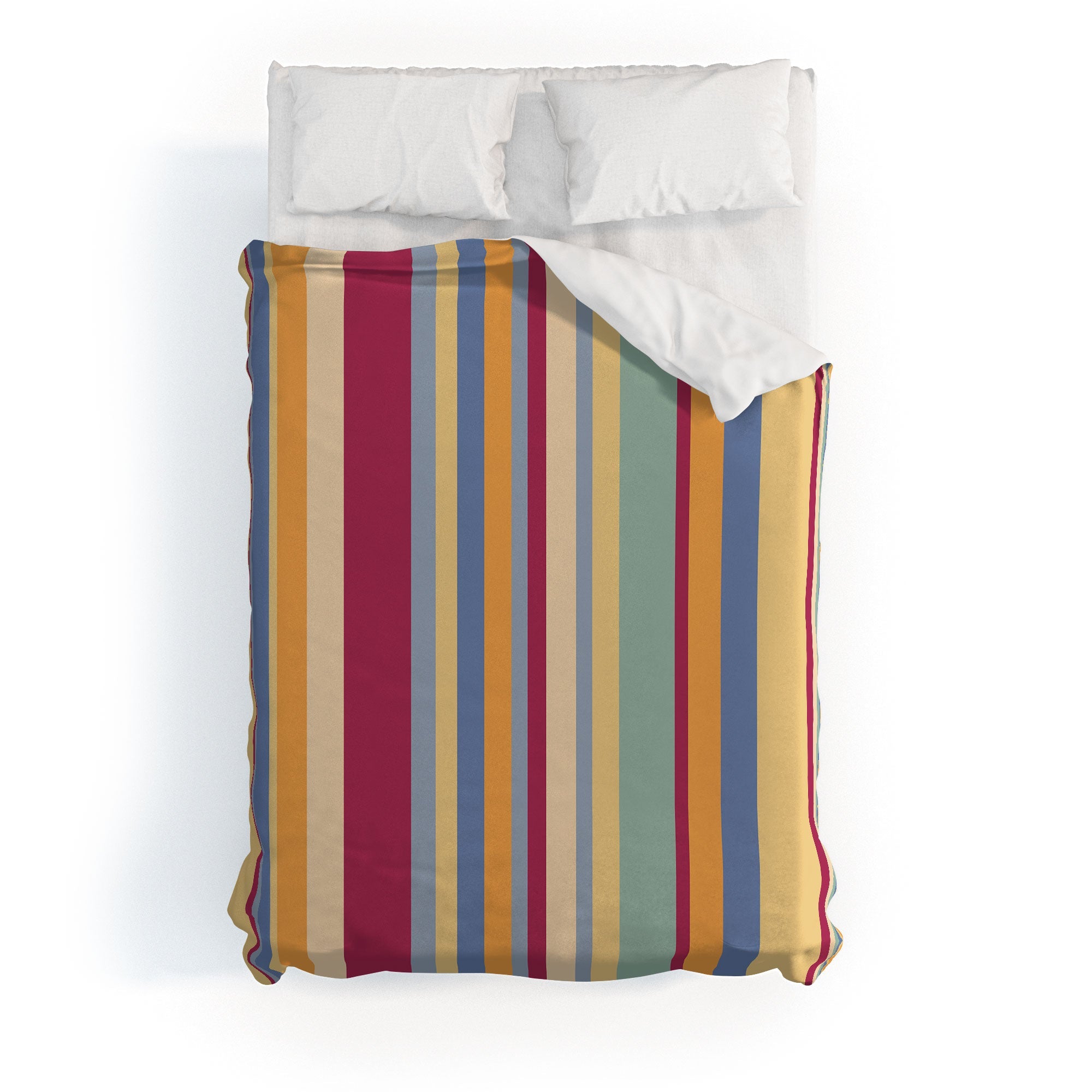 Colour Poems Classic Retro Stripes I Duvet Cover