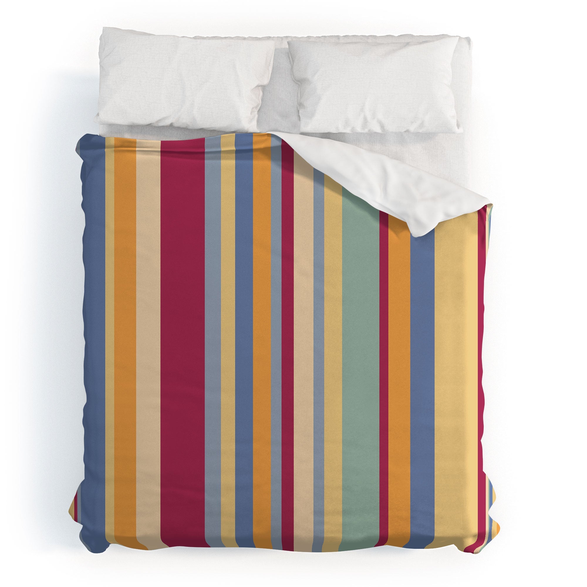 Colour Poems Classic Retro Stripes I Duvet Cover