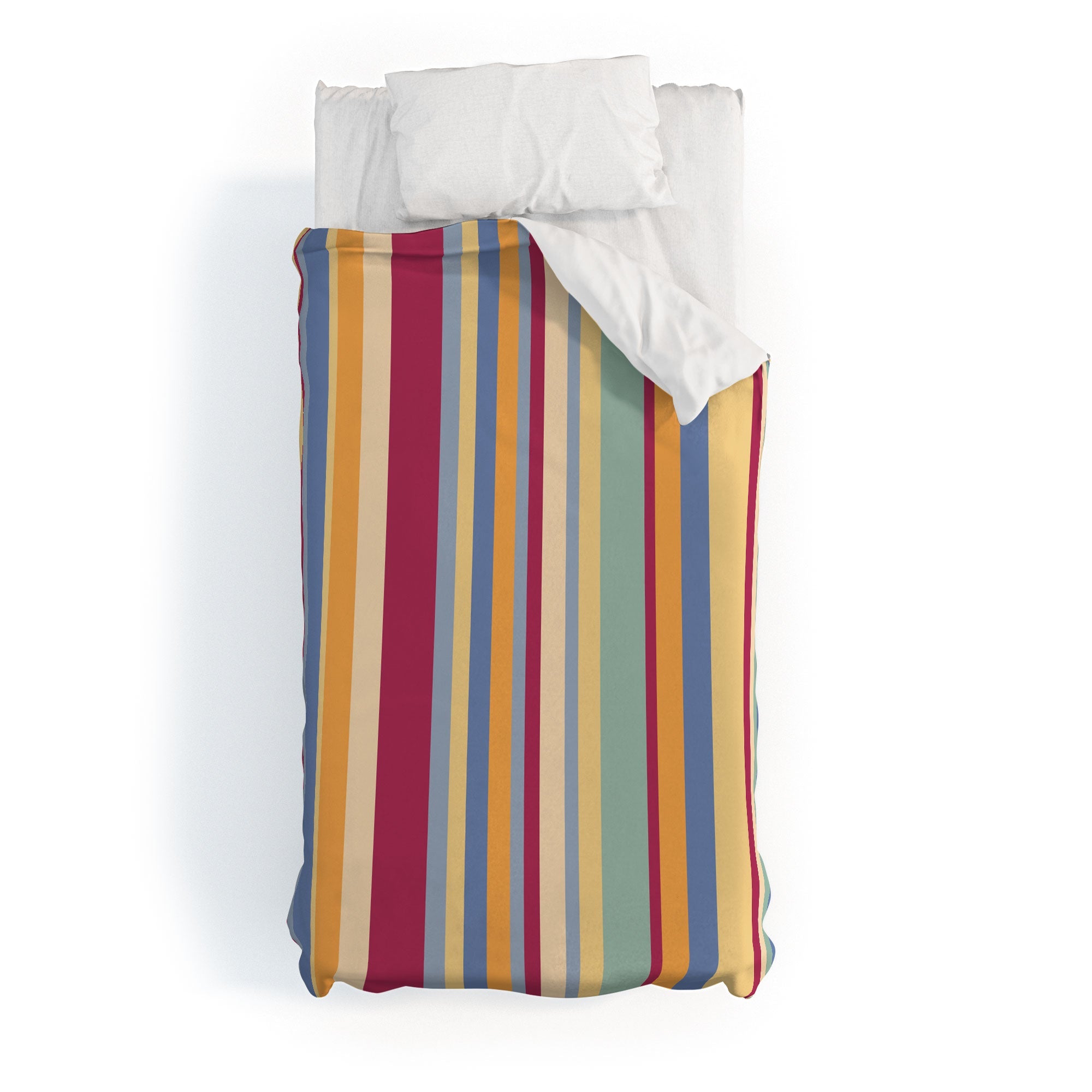 Colour Poems Classic Retro Stripes I Duvet Cover