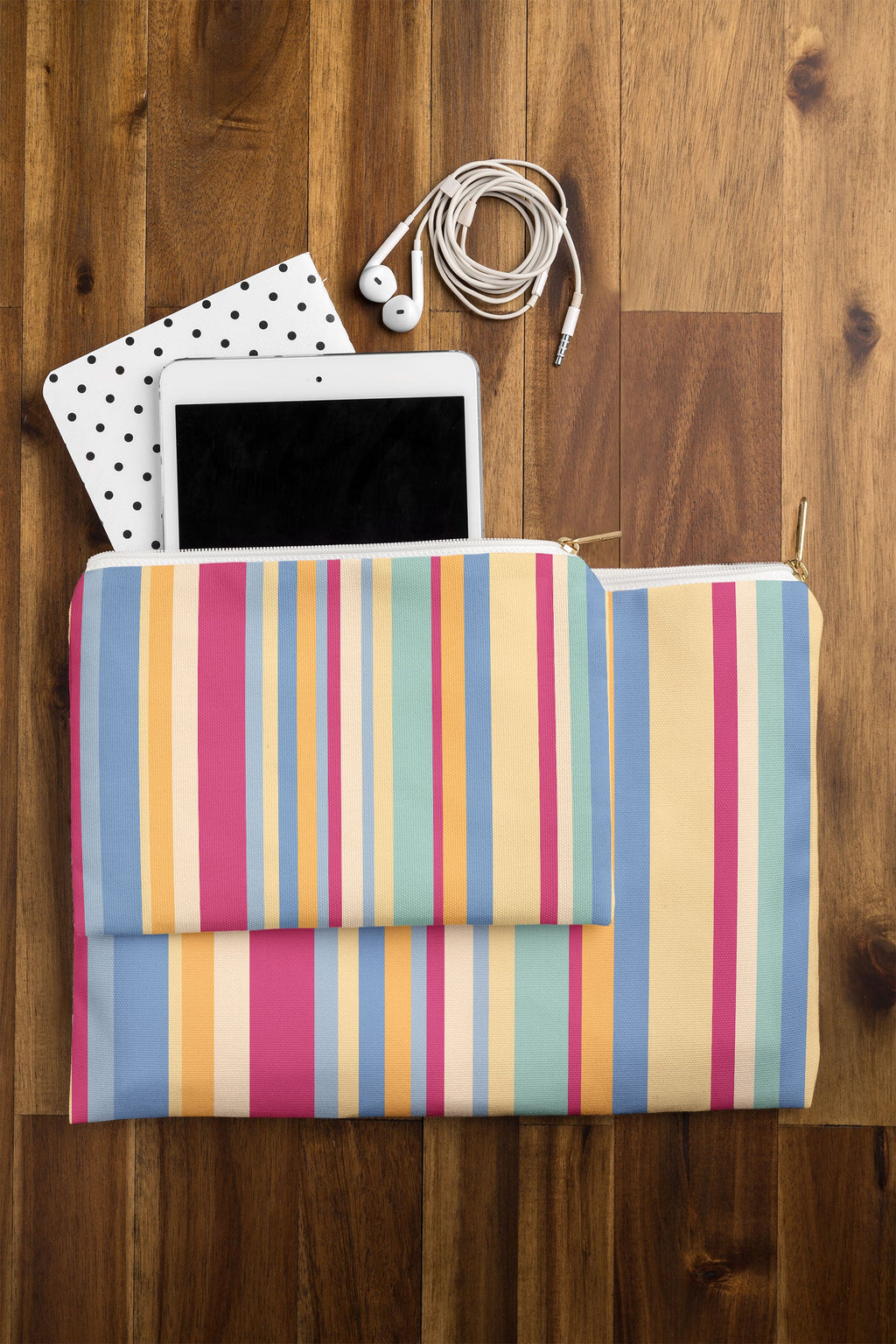 Colour Poems Classic Retro Stripes I Pouch