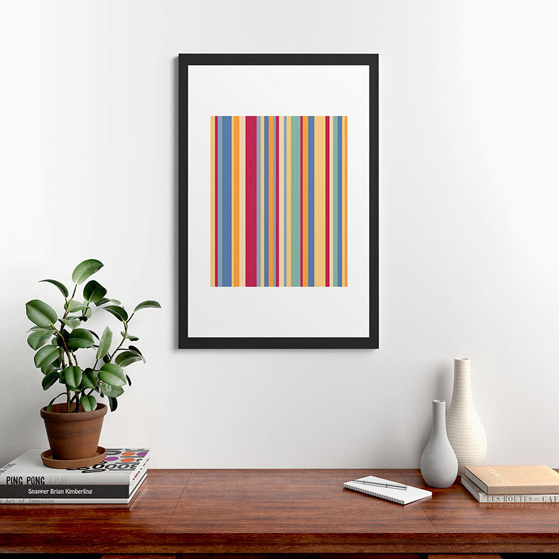 Colour Poems Classic Retro Stripes I Framed Art Print