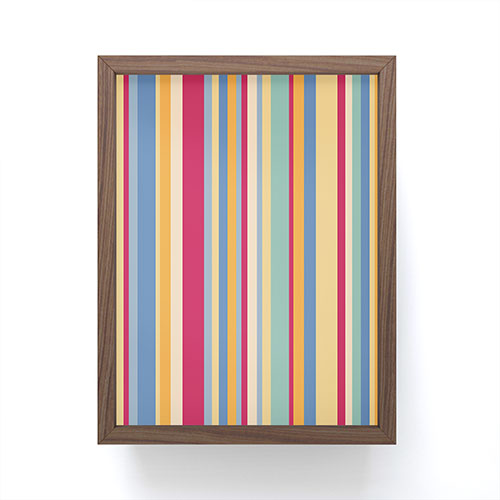 Colour Poems Classic Retro Stripes I Framed Mini Art Print