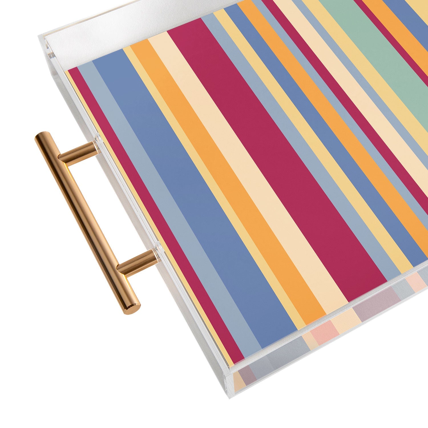 Colour Poems Classic Retro Stripes I Acrylic Tray