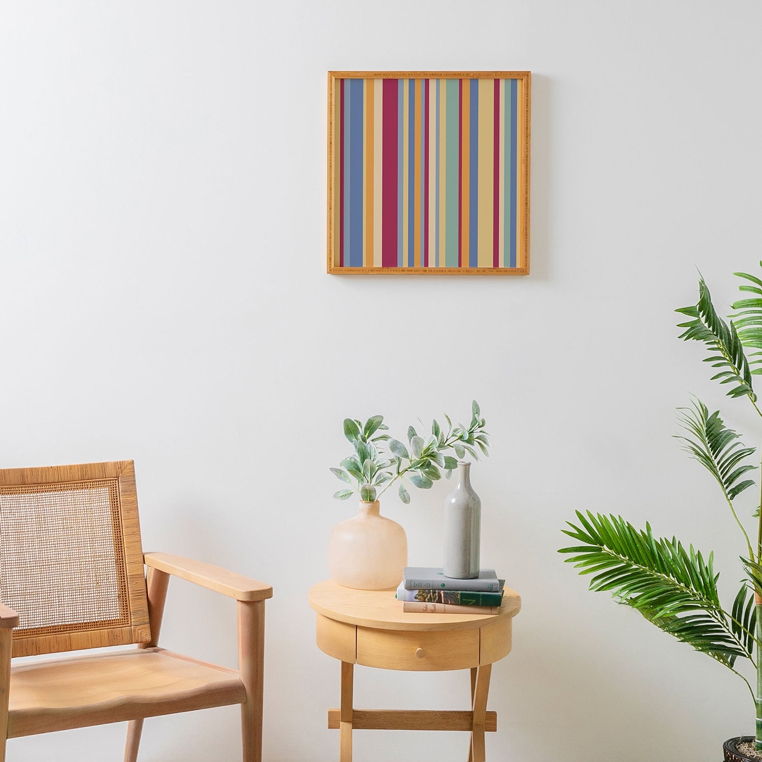 Colour Poems Classic Retro Stripes I Framed Wall Art