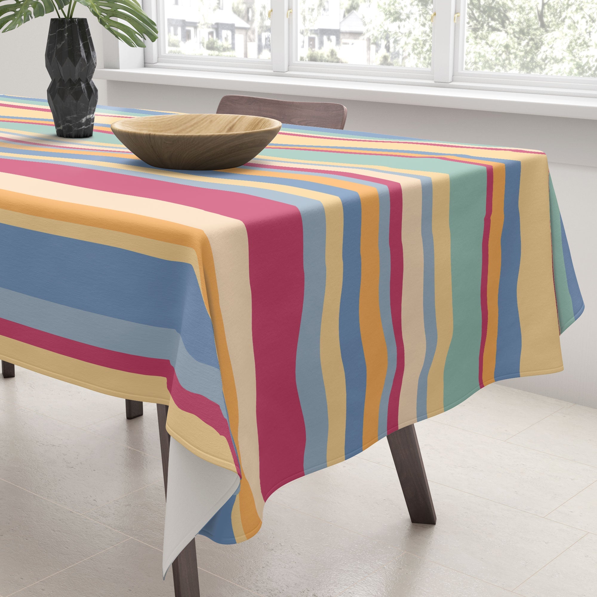 Colour Poems Classic Retro Stripes I Tablecloth