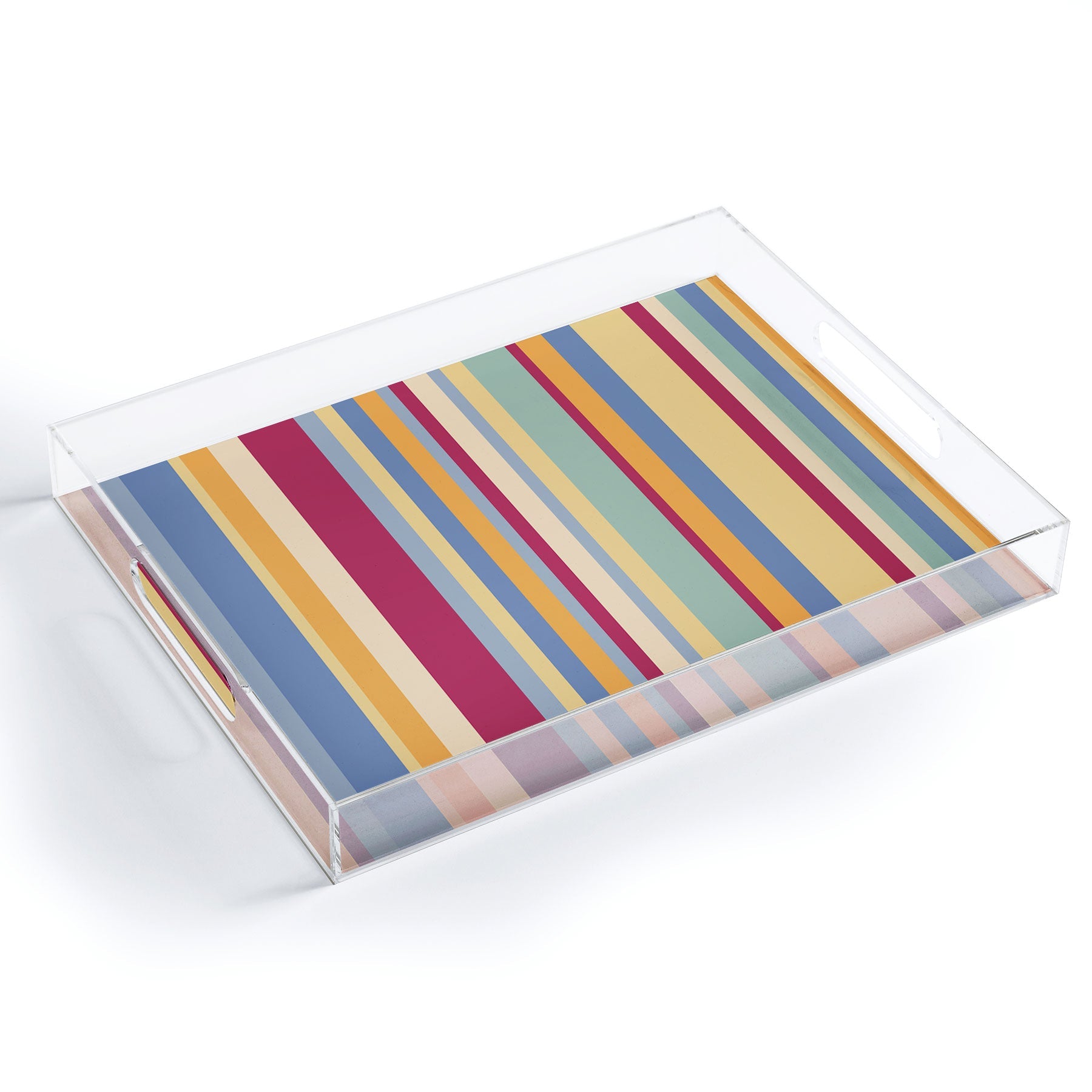 Colour Poems Classic Retro Stripes I Acrylic Tray