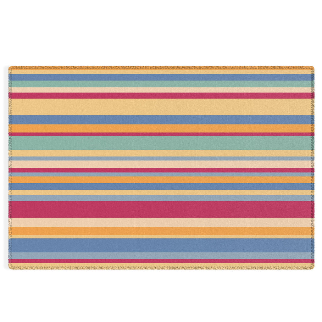 Colour Poems Classic Retro Stripes I Outdoor Rug