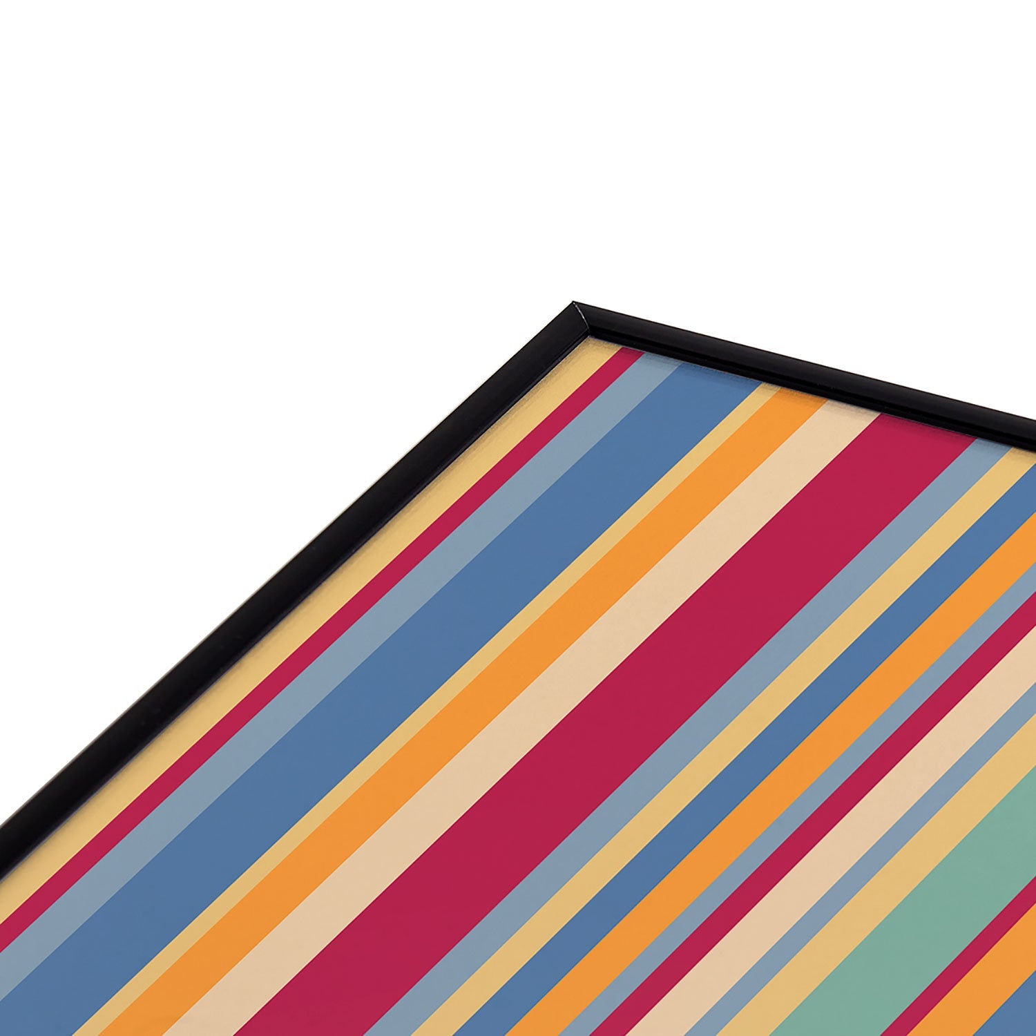 Colour Poems Classic Retro Stripes I Square Metal Framed Art Print