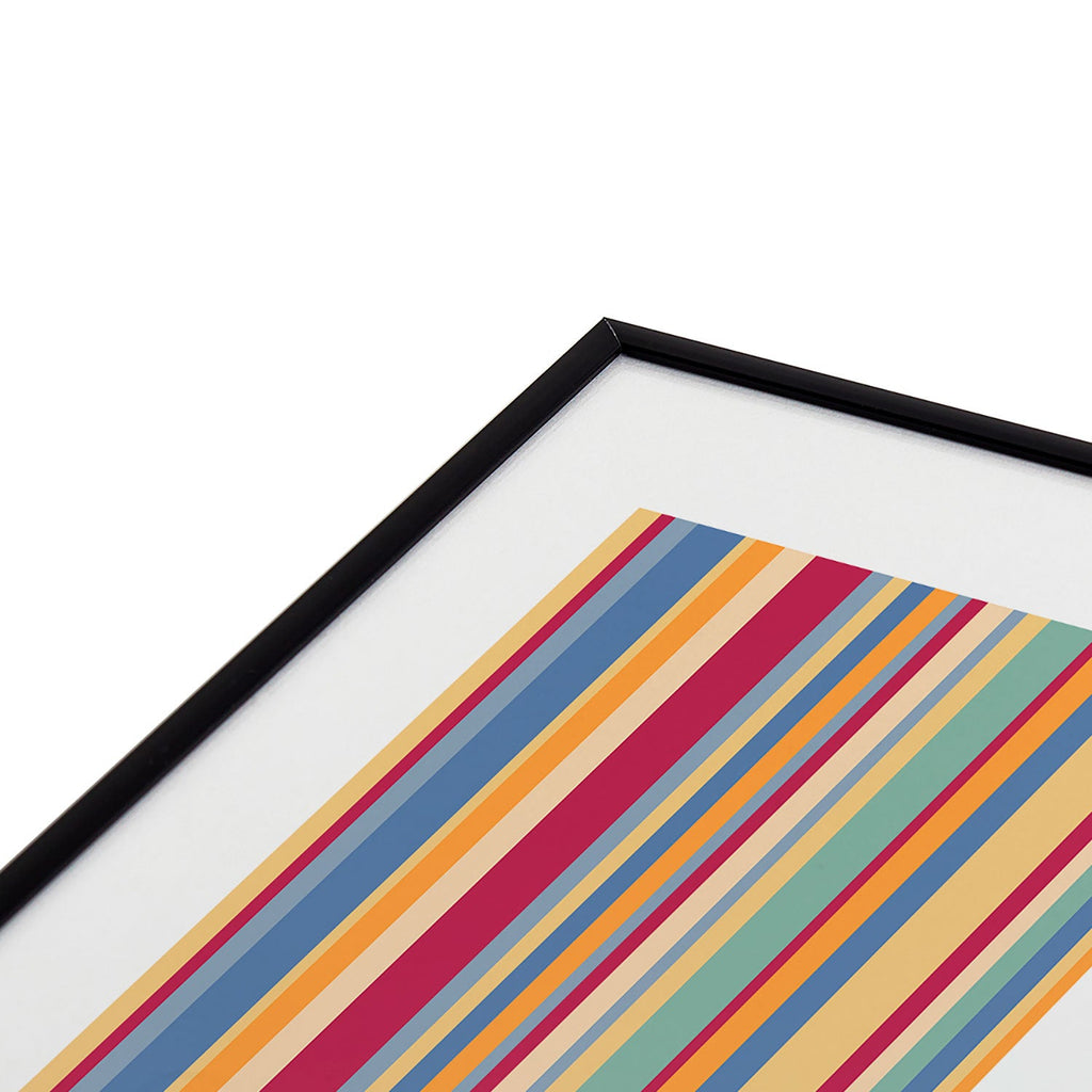 Colour Poems Classic Retro Stripes I Metal Framed Art Print