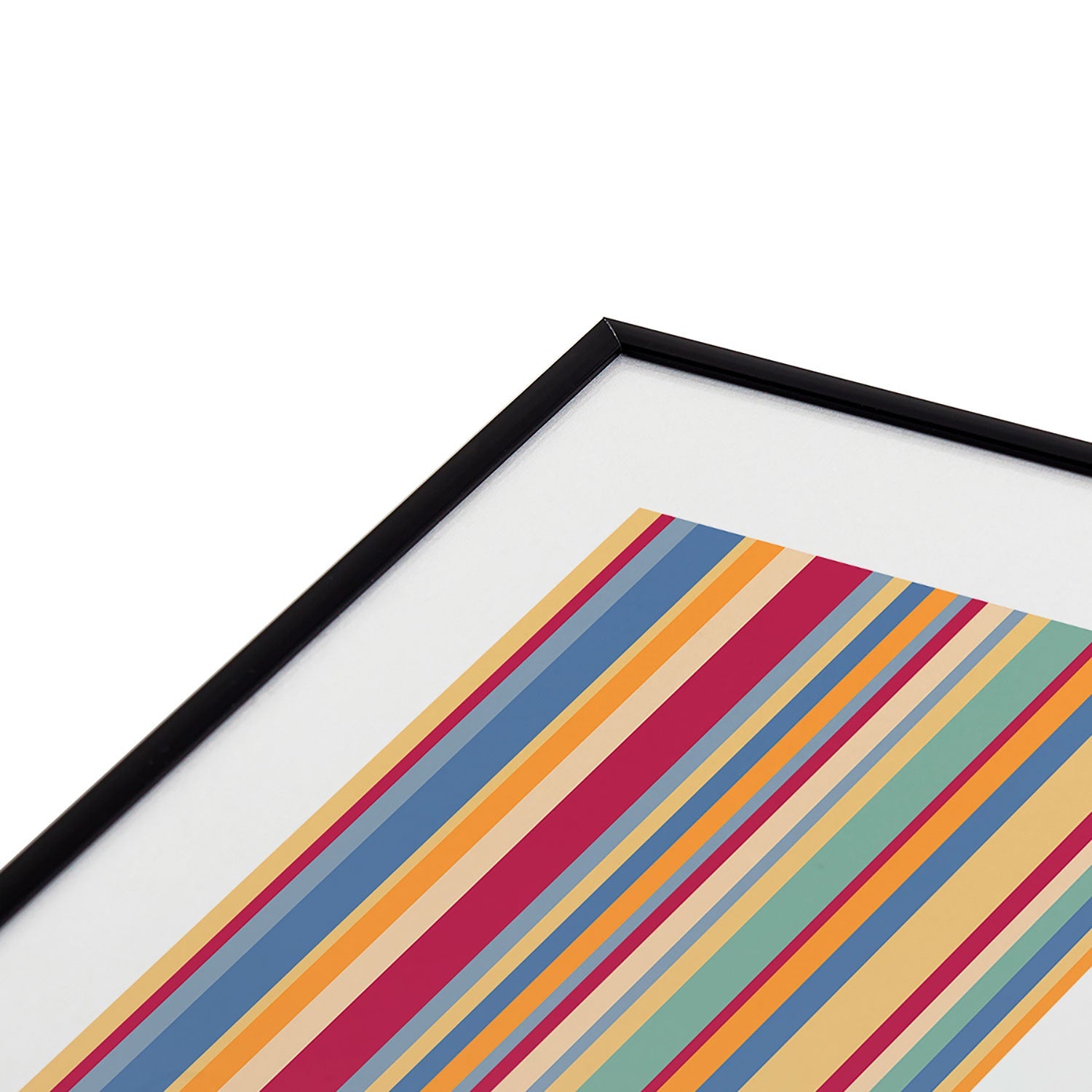 Colour Poems Classic Retro Stripes I Metal Framed Art Print