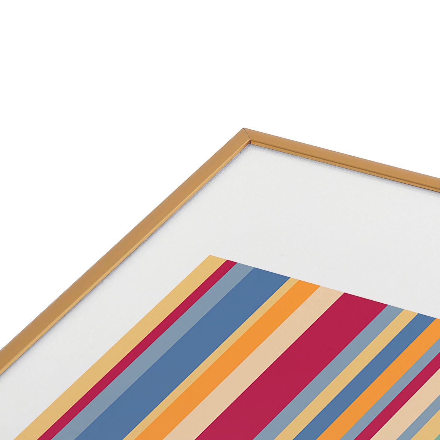 Colour Poems Classic Retro Stripes I Metal Framed Art Print