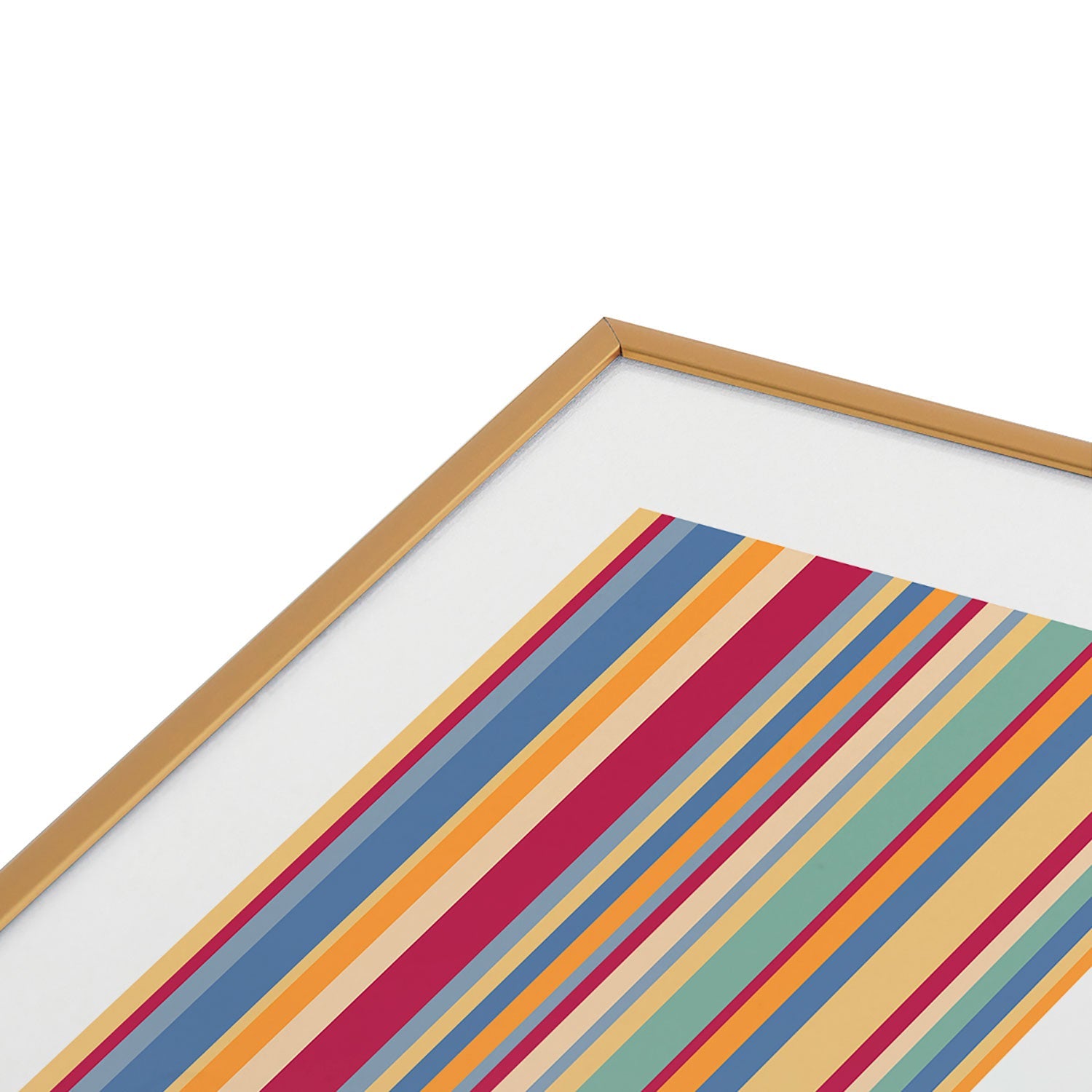 Colour Poems Classic Retro Stripes I Metal Framed Art Print