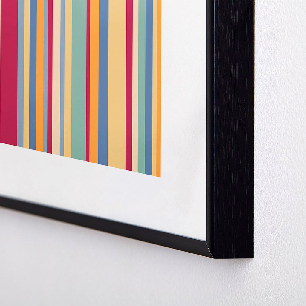 Colour Poems Classic Retro Stripes I Metal Framed Art Print