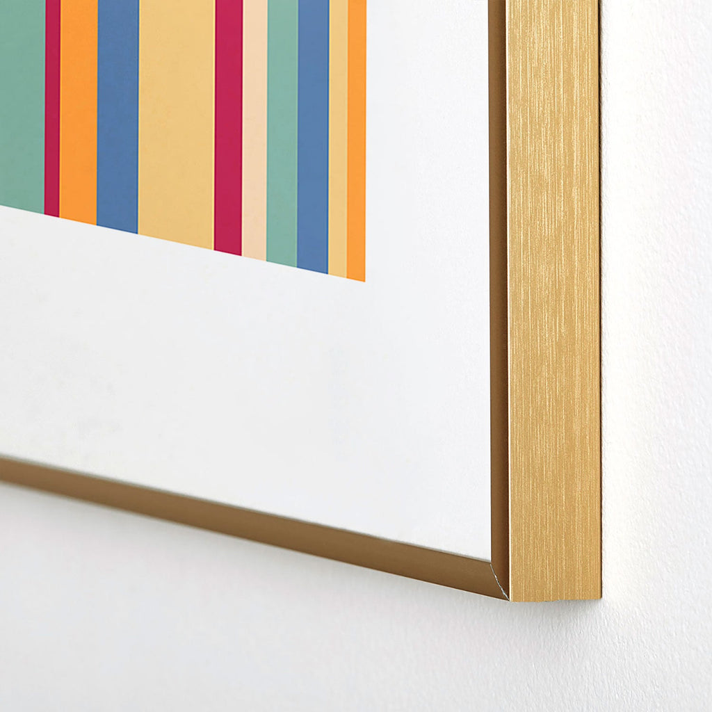 Colour Poems Classic Retro Stripes I Metal Framed Art Print