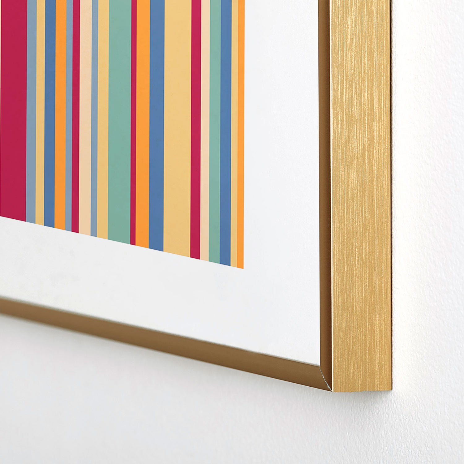 Colour Poems Classic Retro Stripes I Metal Framed Art Print