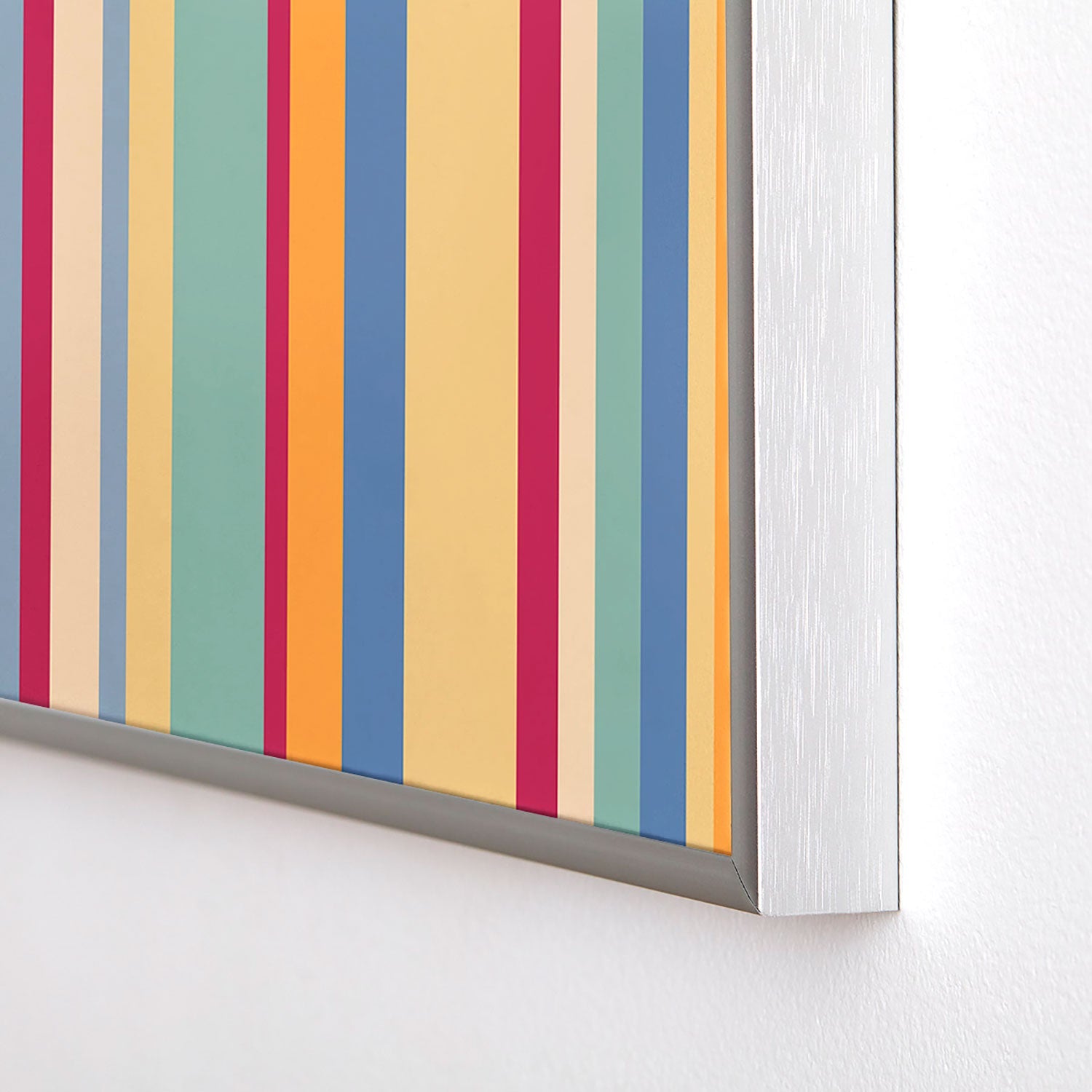Colour Poems Classic Retro Stripes I Square Metal Framed Art Print