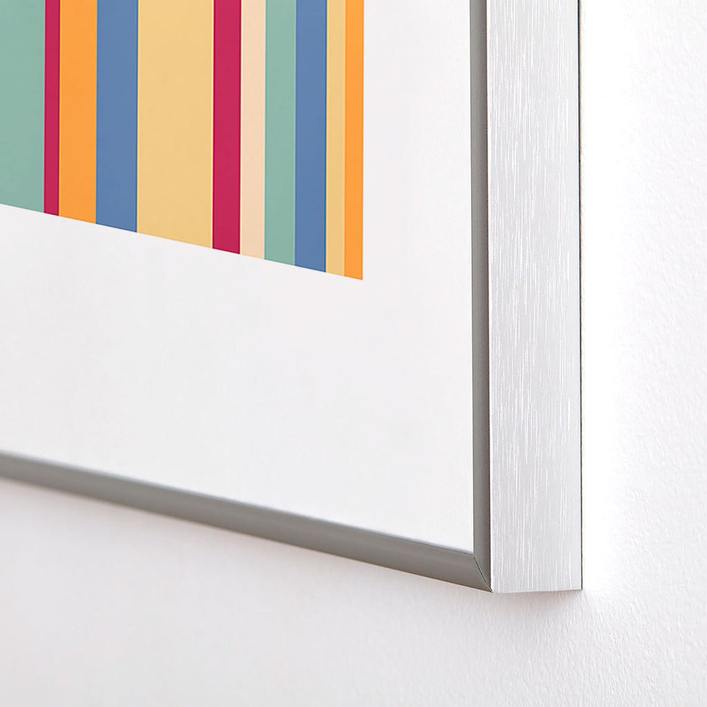 Colour Poems Classic Retro Stripes I Metal Framed Art Print