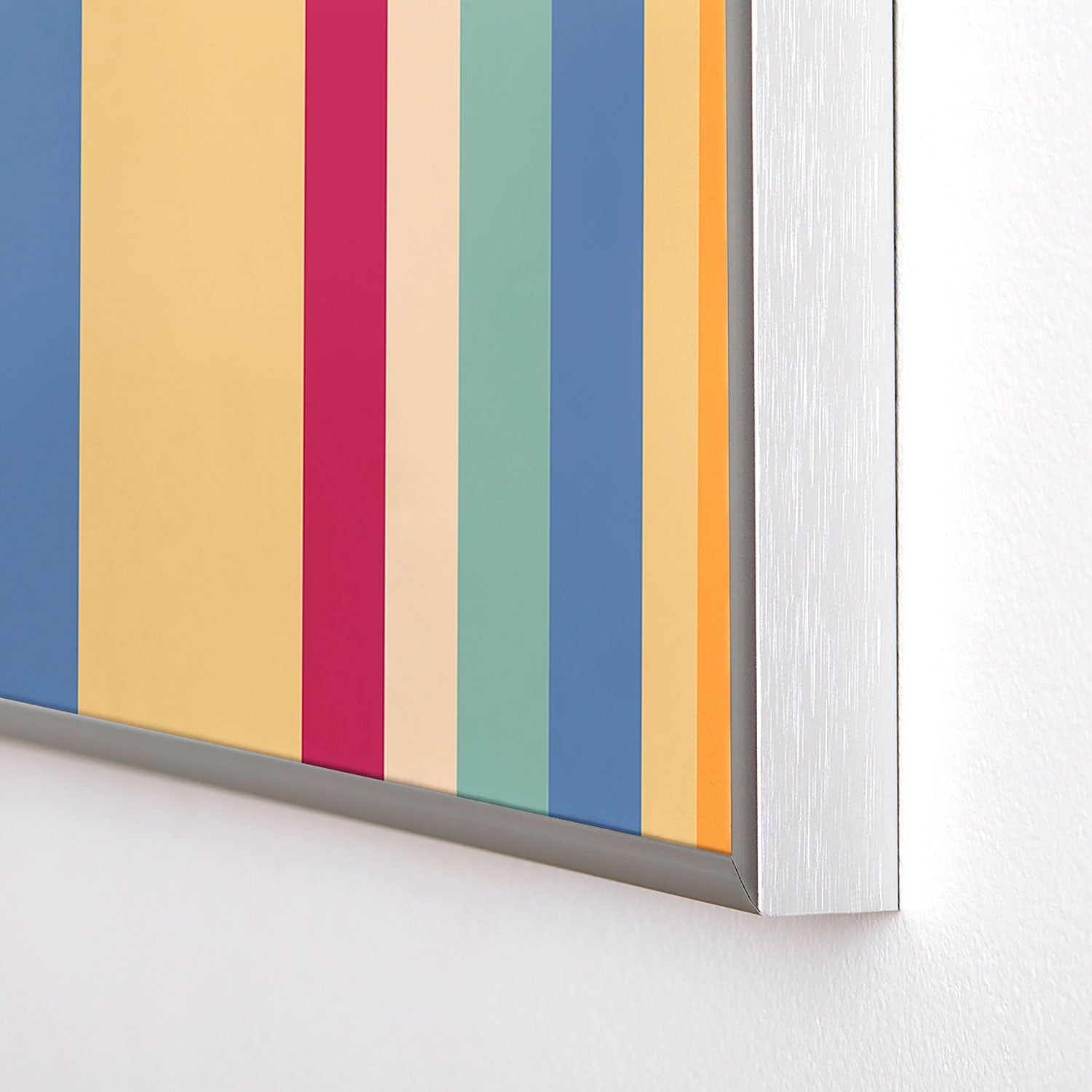 Colour Poems Classic Retro Stripes I Square Metal Framed Art Print