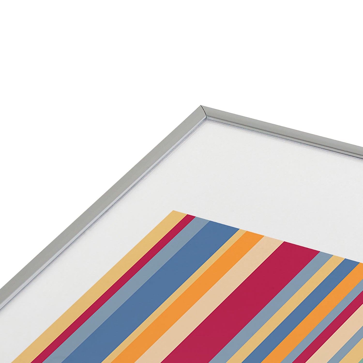 Colour Poems Classic Retro Stripes I Metal Framed Art Print