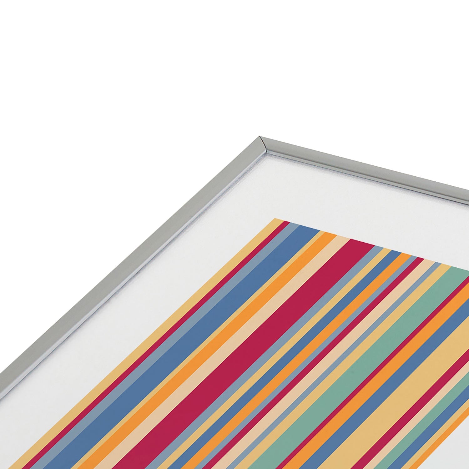 Colour Poems Classic Retro Stripes I Metal Framed Art Print