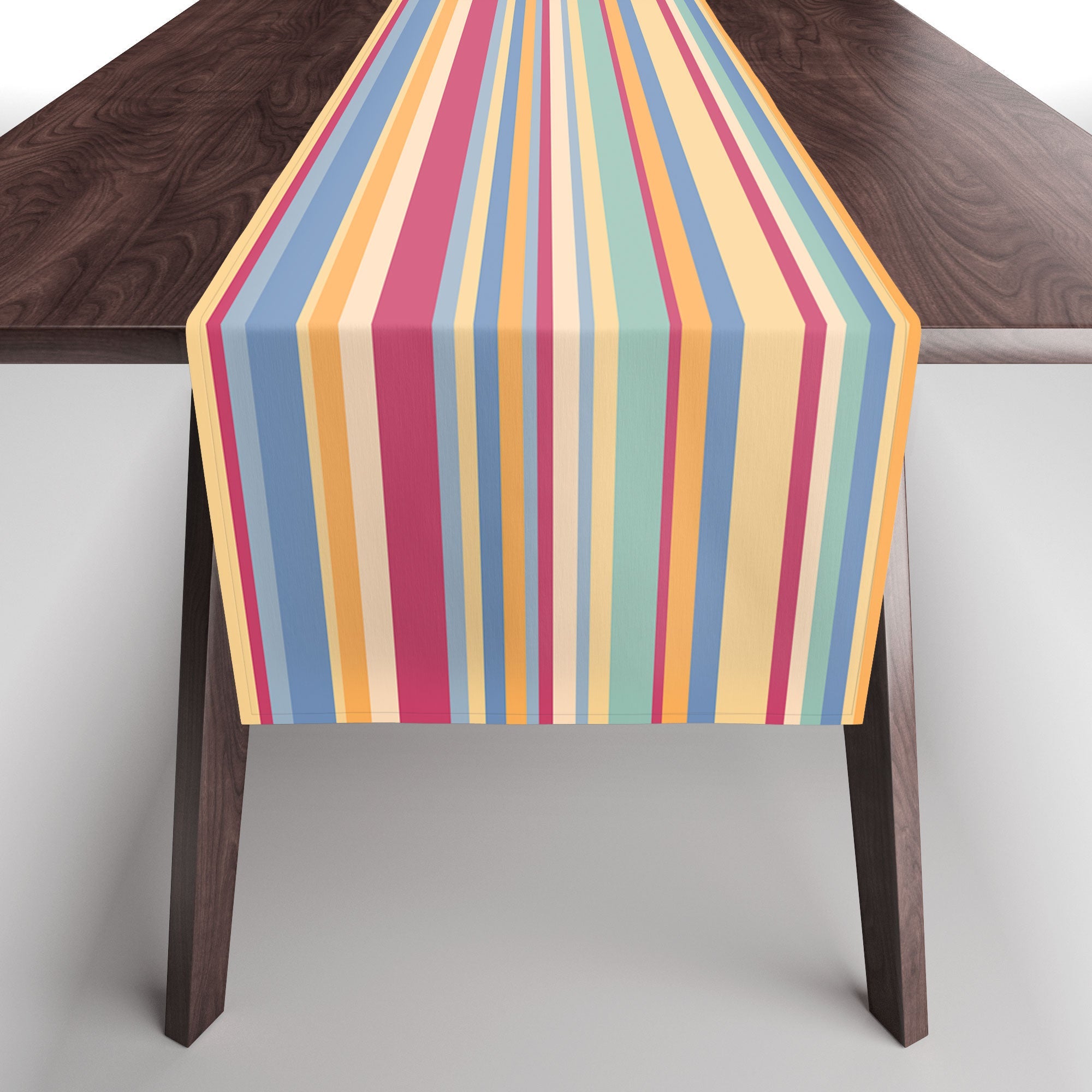 Colour Poems Classic Retro Stripes I Table Runner