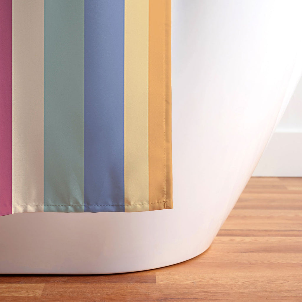 Colour Poems Classic Retro Stripes I Shower Curtain