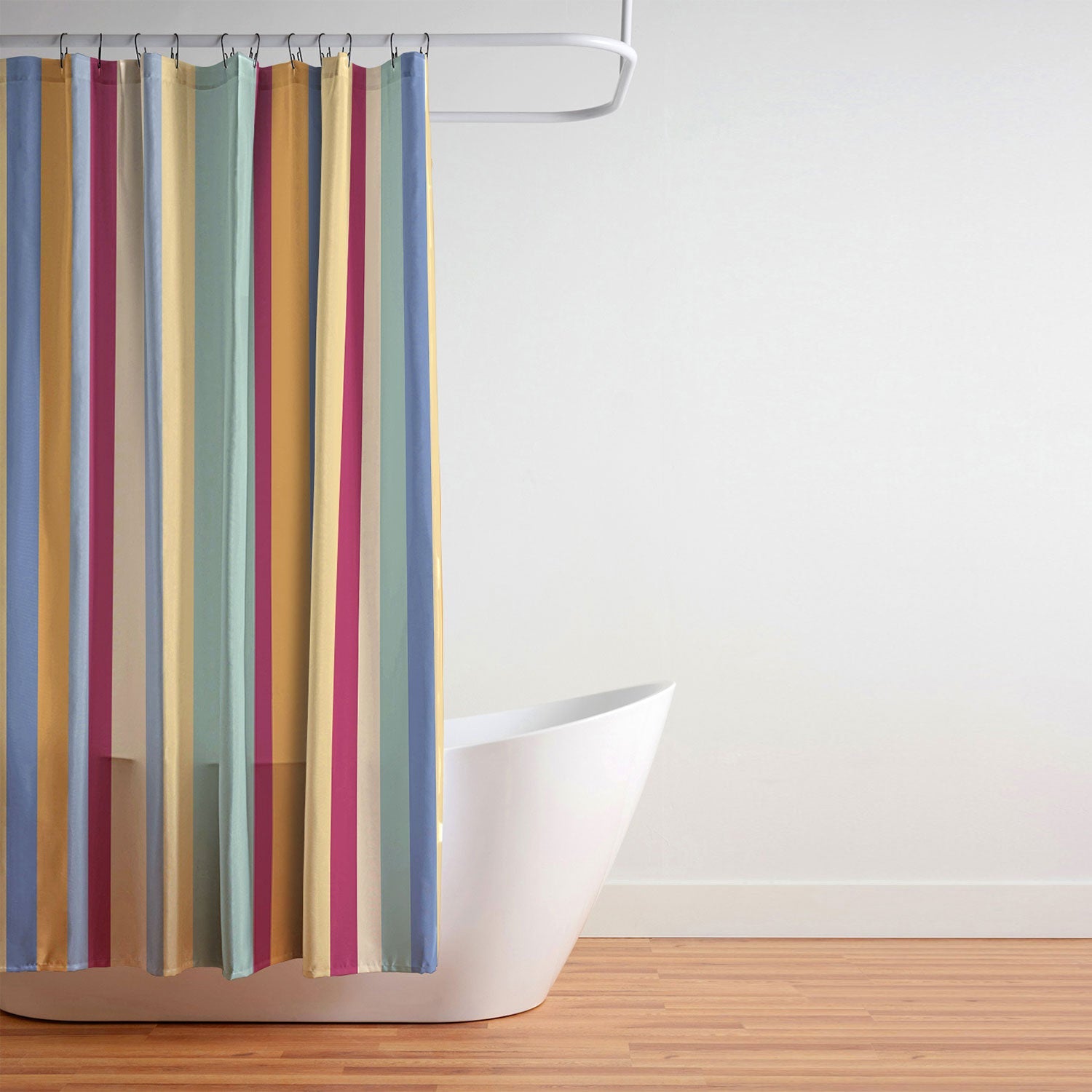 Colour Poems Classic Retro Stripes I Shower Curtain