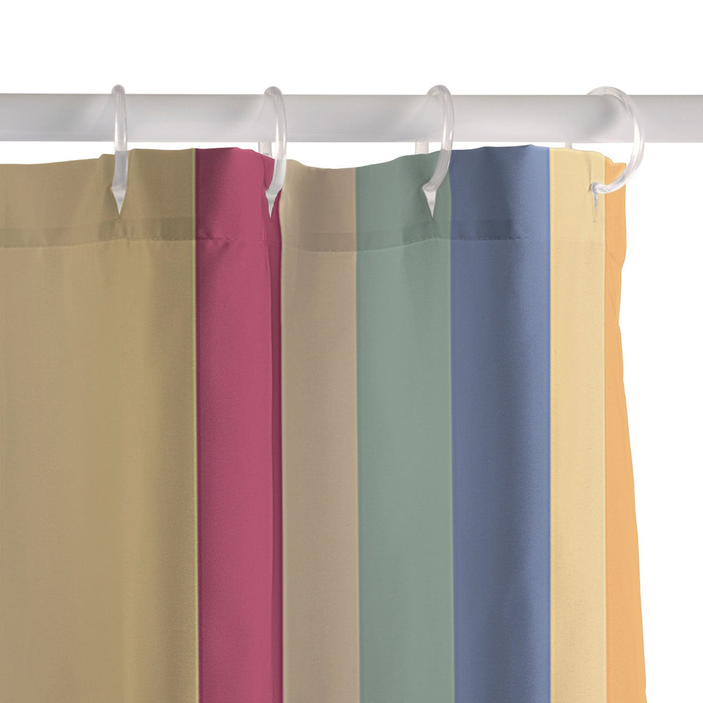 Colour Poems Classic Retro Stripes I Shower Curtain