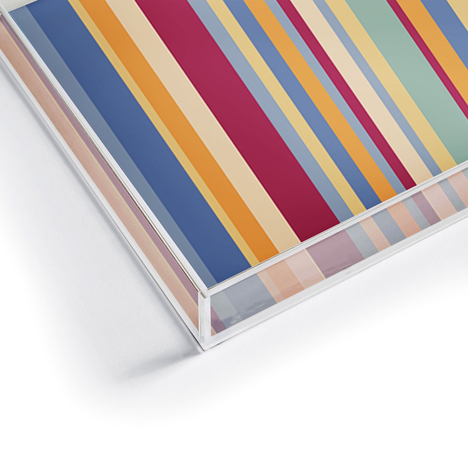 Colour Poems Classic Retro Stripes I Acrylic Tray